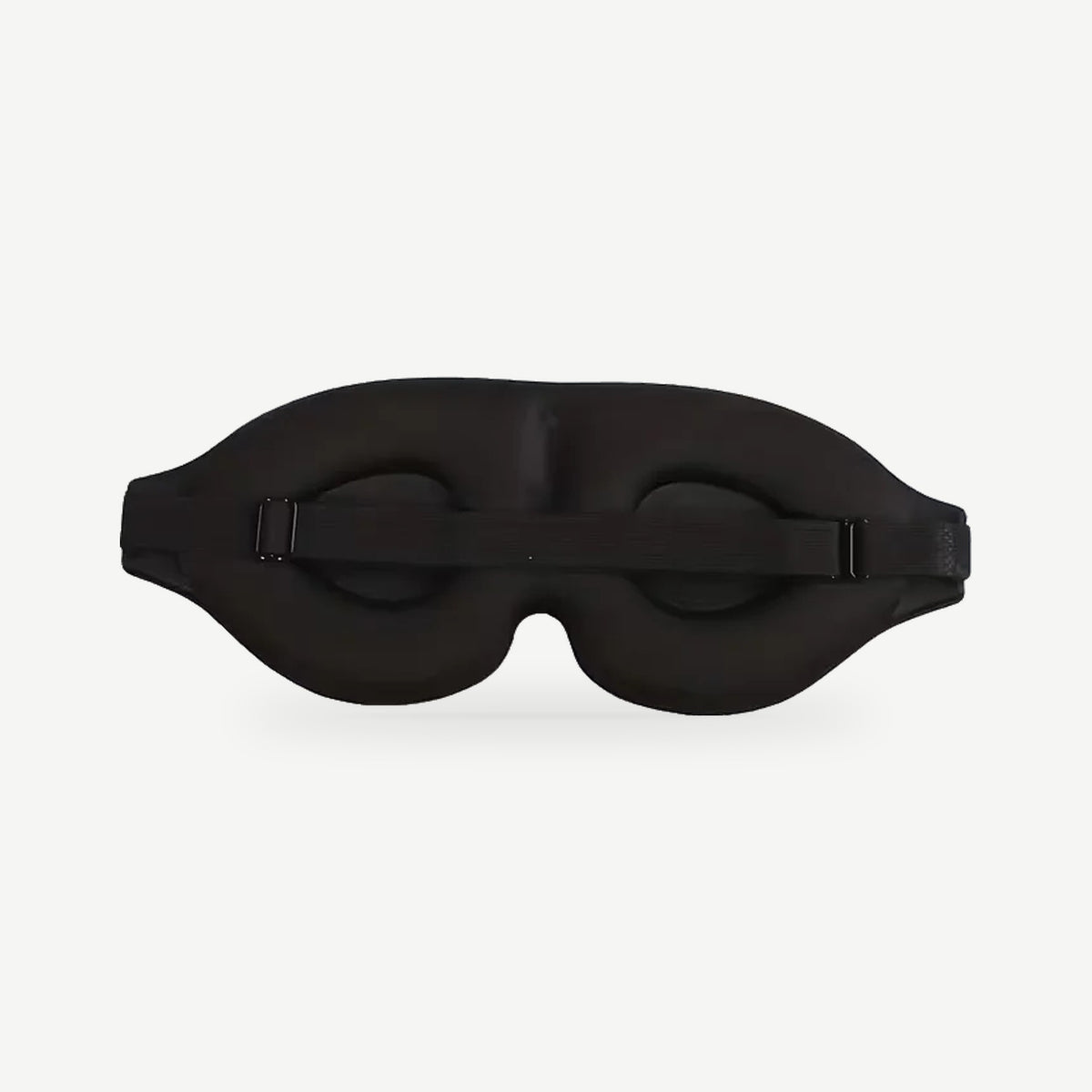 AerPack 3D Sleep Mask in Black, back view with its strap