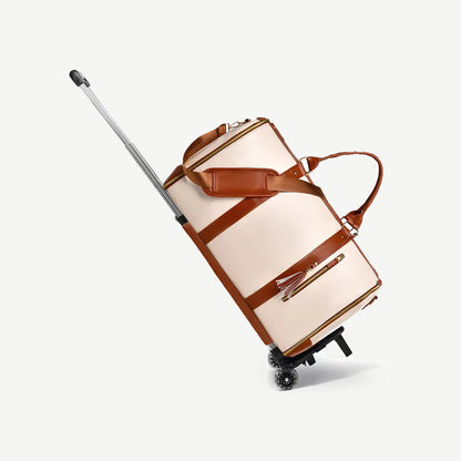 Sac weekender AerPack, coloris Beige, modèle À roulettes