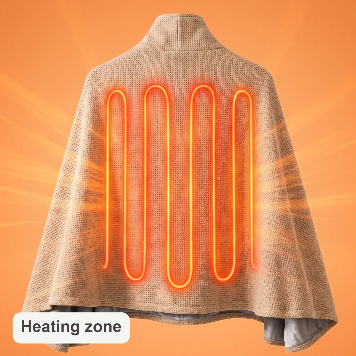 AerPack WarmWrap heating zone across the upper back